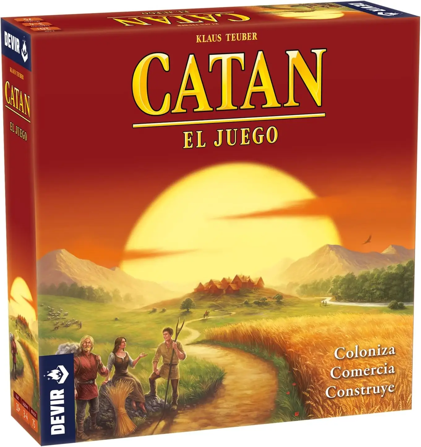 Catan Clásico, Juego de Mesa Familiar, Juego de Mesa para jugar con Amigos +8años