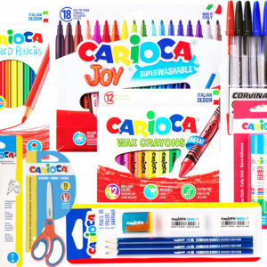Pack Escolar Completo 56 Piezas – Hecho en Italia | Material Escolar para Niños y Niñas